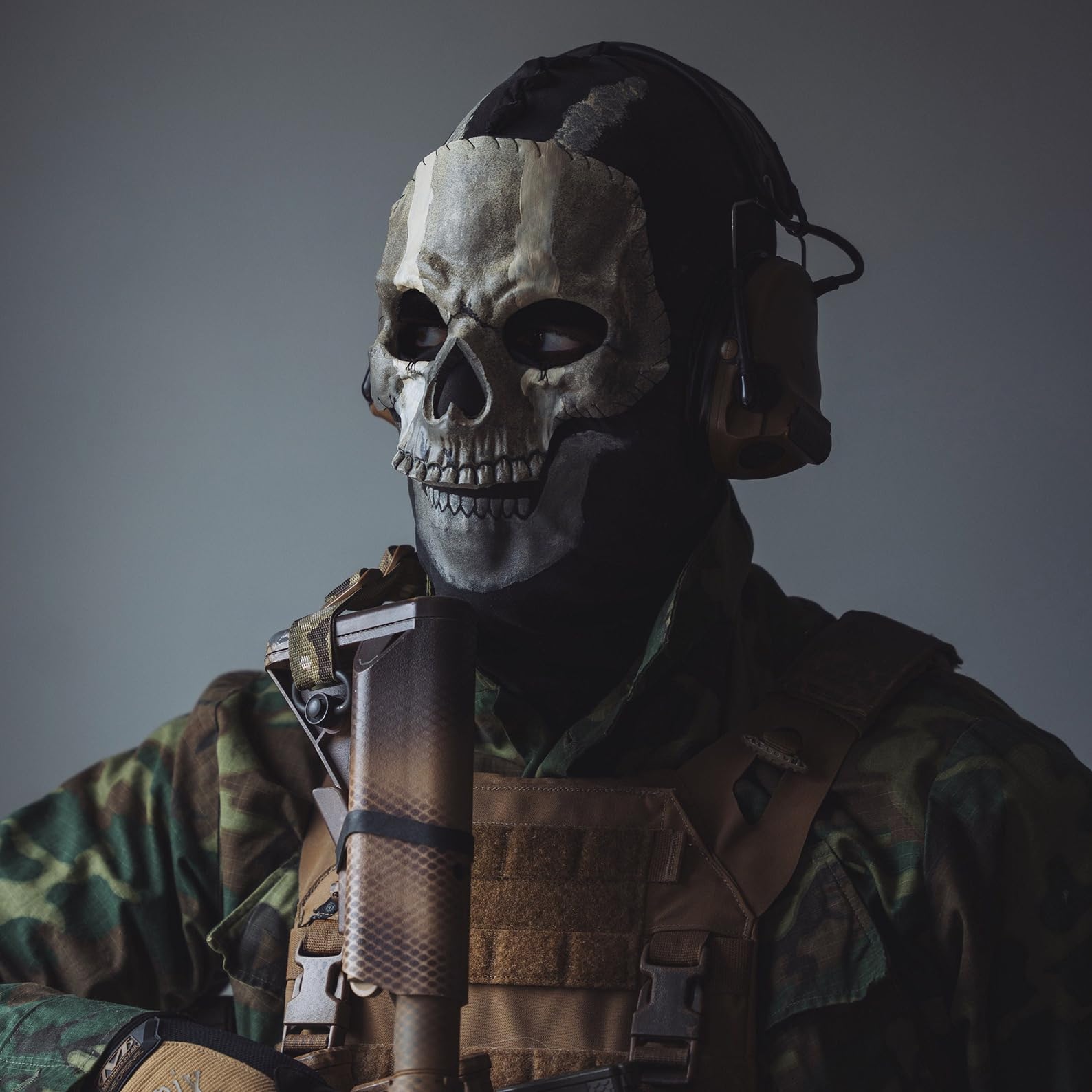 Yearsahrk Maschera Ghost Call of Duty, con teschio, passamontagna, passamontagna, sci, maschera per il viso, carnevale, Halloween, cosplay