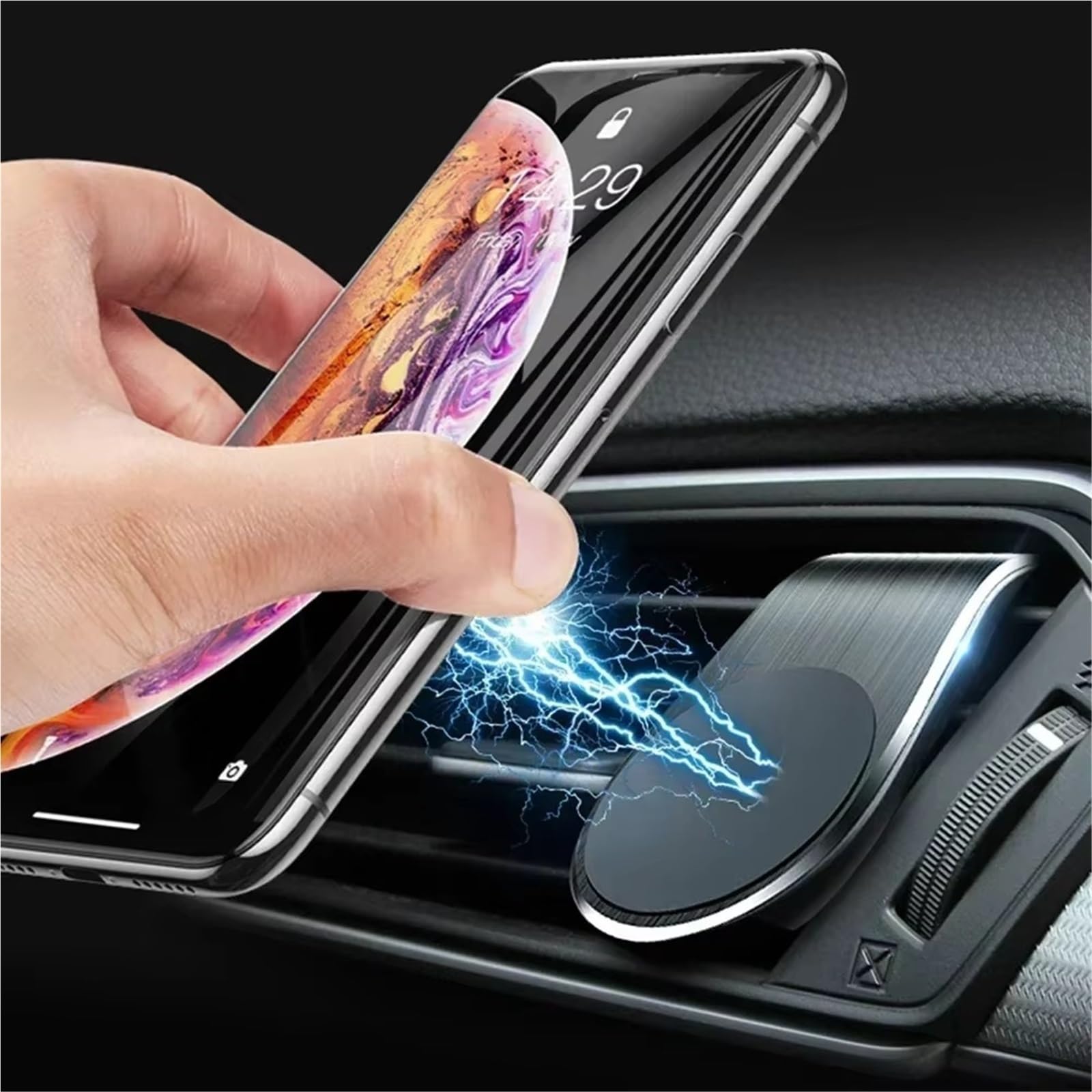 para Xiaomi Soporte Universal para Teléfono para Coche Soporte Magnético Soporte Clip Ventilación Aire Accesorios GPS Móvil Soporte Móvil Coche(Sliver)