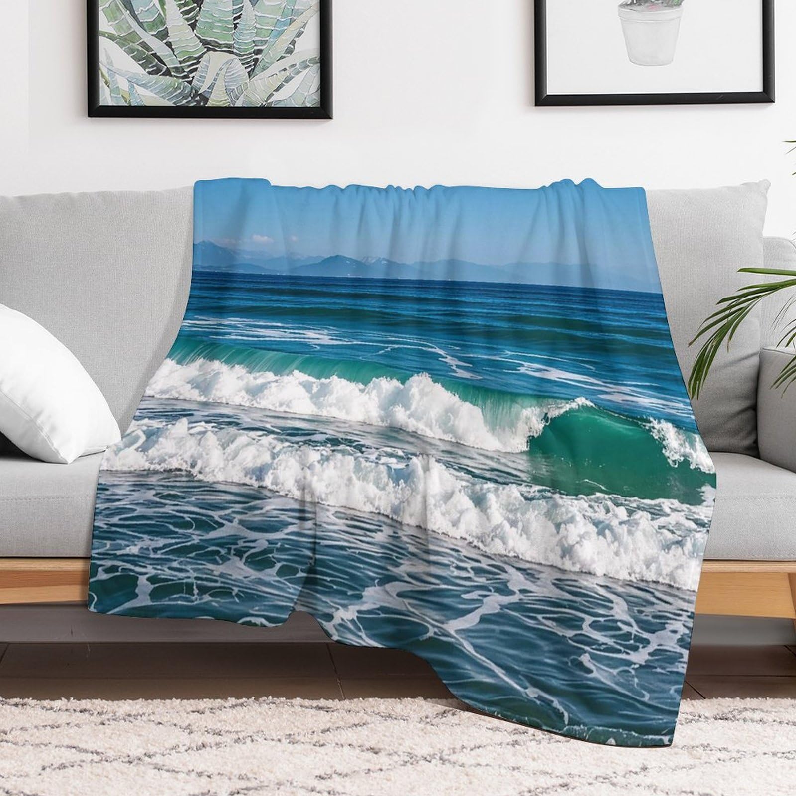 Couverture micro polaire fraîche pour nuits d'été sous climatisation, jeté de lit léger