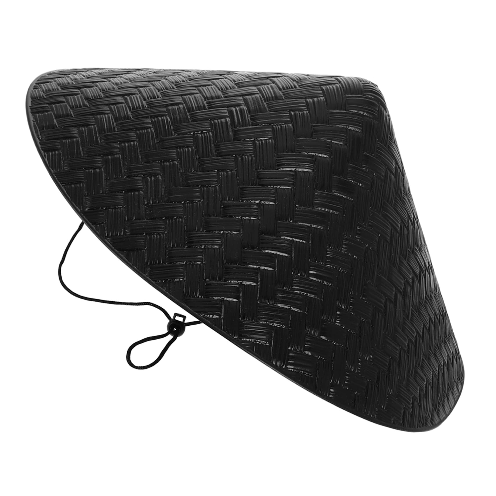 Alipis Rice Hat Cosplay Japanese Samurai Hat Adult Plastic Woven Oriental Asian Asian Costume Black