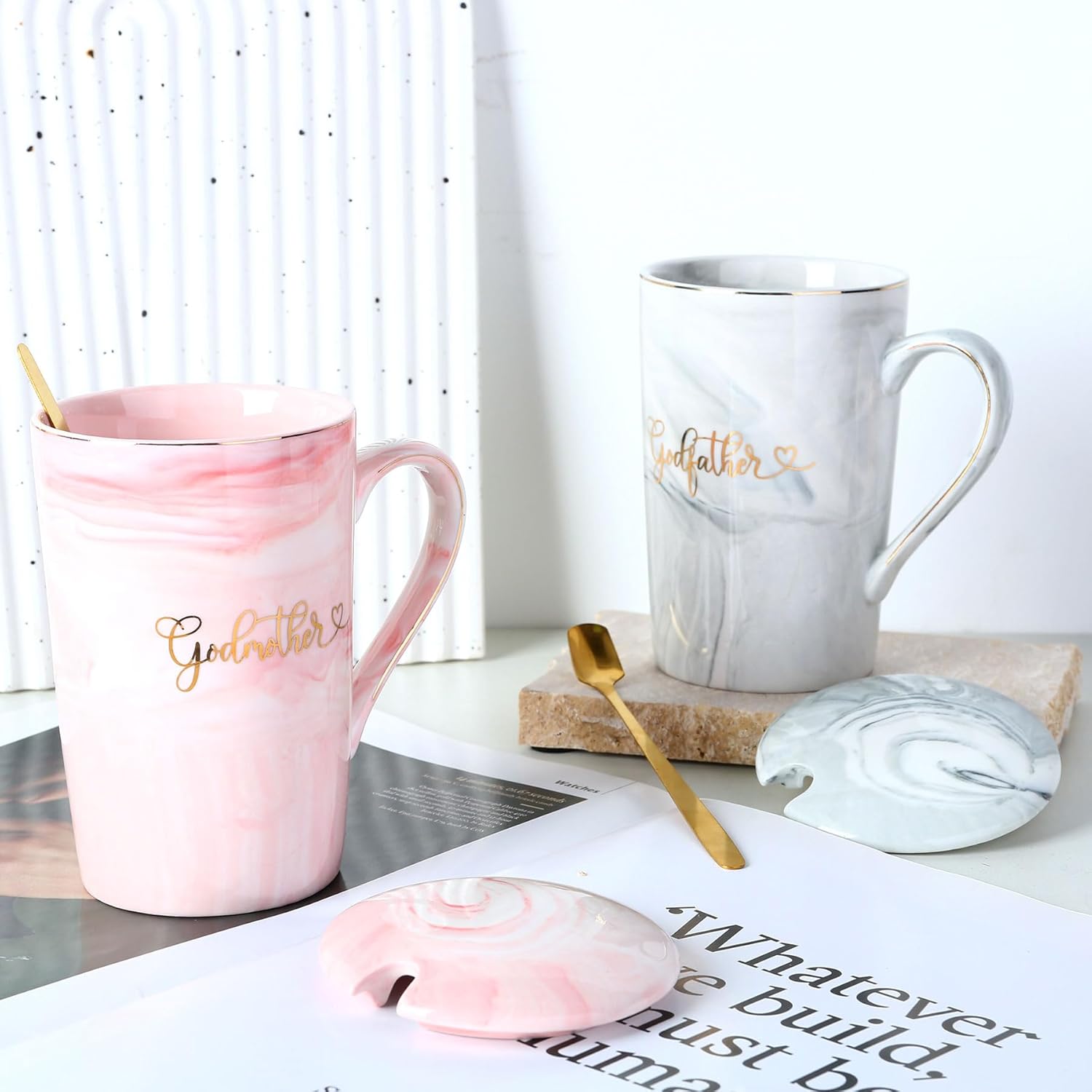 Godparents Proposal Gift - Godmother Godfather Mug Set, Baptism Gift for Godparent, God Parents Presents From Godchild, Novelty Coffee Mugs - Image 8