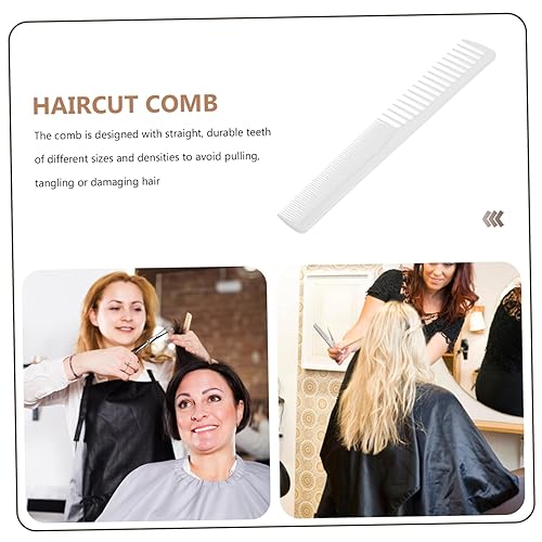 Vista 2 de Peine de dientes finos y dientes anchos, peine profesional para corte de pelo, peine de corte de peluquería especial antiestático peine de peluquería