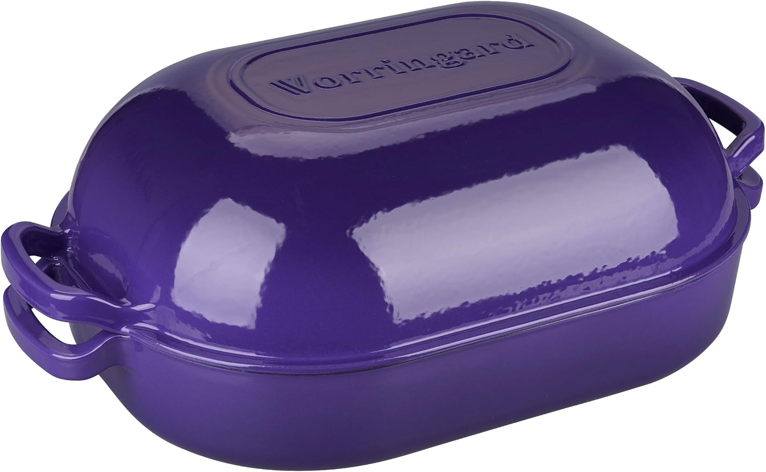Large Cast Iron Dutch Oven Dome Pot with Lid, Enameled Bread Oven, Bread Pan for Homemade Sourdough Bread Baking, 9QT, Purple - Image 4