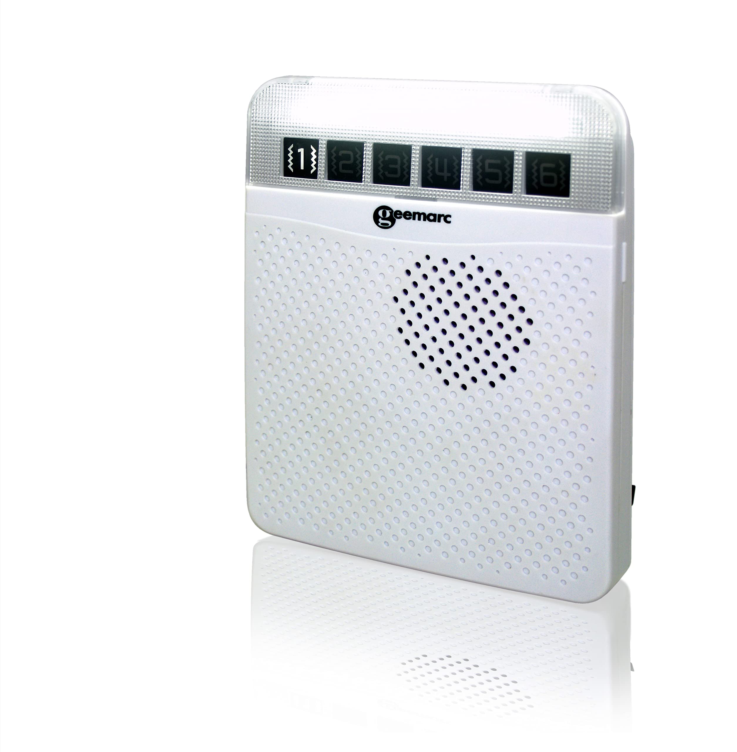 Geemarc Amplicall 100 - Receptor inalámbrico para sistema de alerta del hogar con alarma fuerte y luces intermitentes - Funciona como timbre de puerta y amplificador de timbre de teléfono, detector de