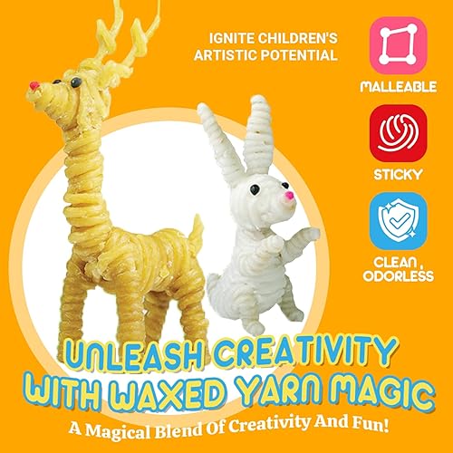 Miniatura 10 de (640 piezas y 1 funda de viaje) varillas de hilo de cera  6 pulgadas, 13 colores neón para niños  Manualidades de bricolaje y suministros para