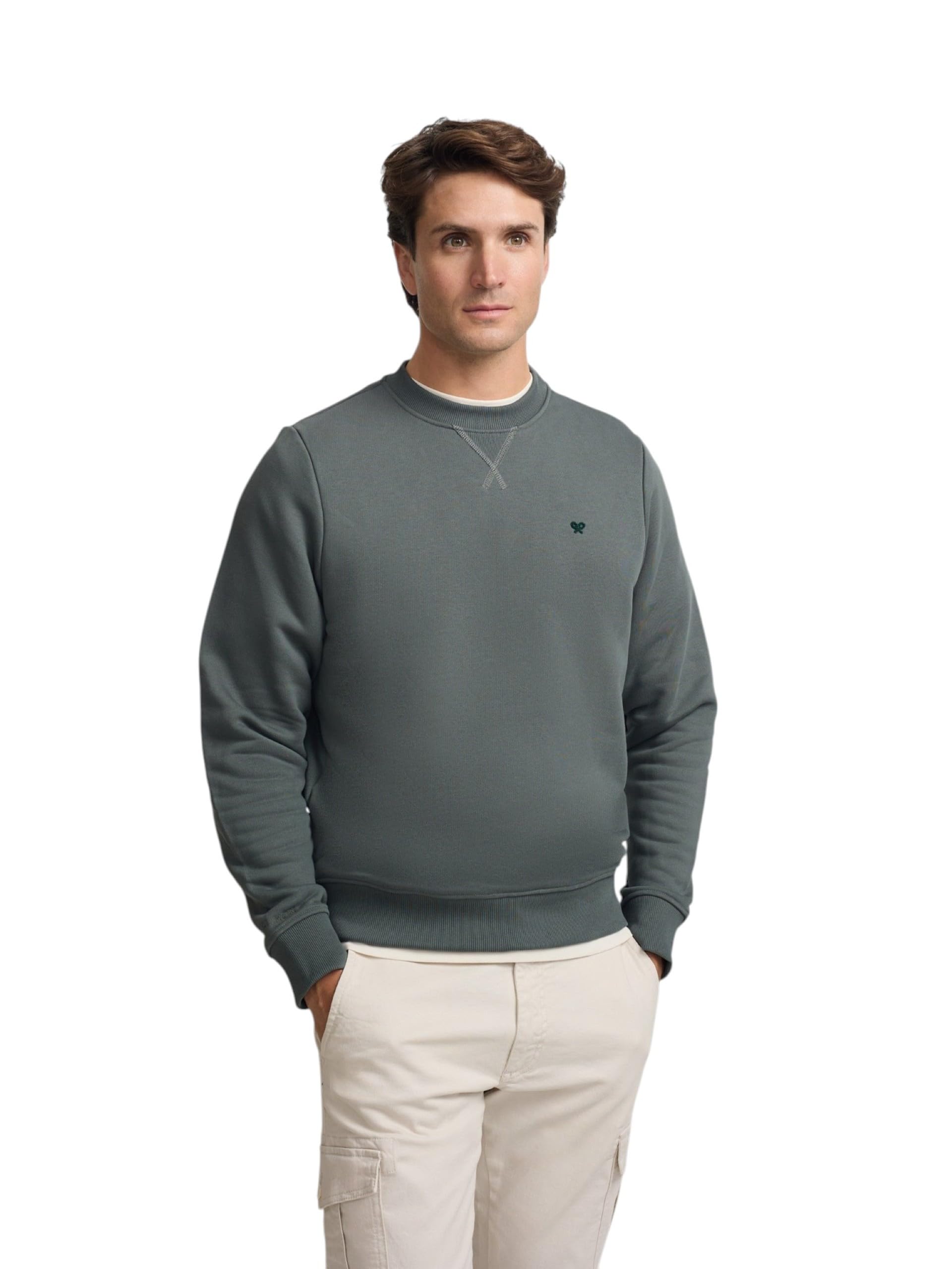SILBON Rizo minilogo sweatshirt, dark green, 3XL-4XL