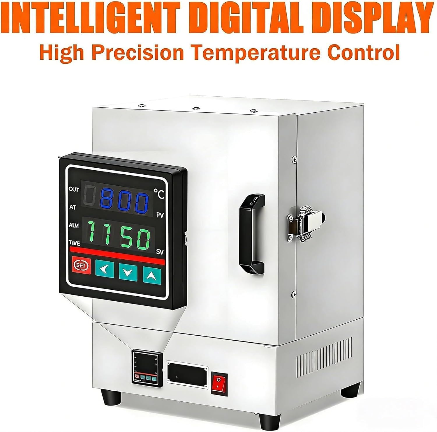 Lab Furnace Burnout Oven Dewaxing Furnace for Jewelry, 1150℃/2102℉ 2000W Muffle Oven with PID Control, for Lost Wax Casting & Small Batches
