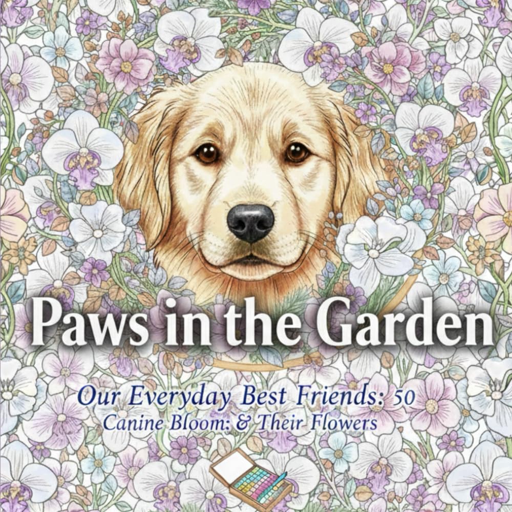 Paws in the Garden: A Relaxing Journey Through Floral Patterns (Paws of Elegance & Bloom)