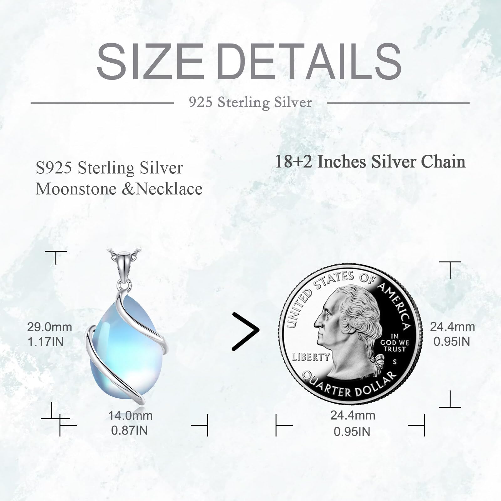 POPLYKE Sterling Silber Teardrop Anhänger Halskette Schmuck für Damen Herren