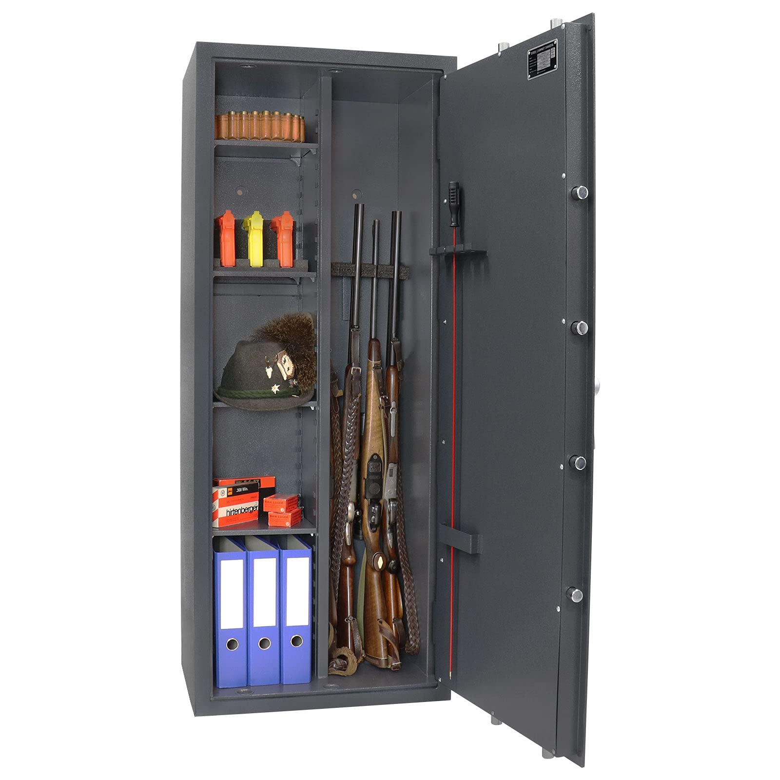 Rottner Armadietto per armi EN0 Winchester 10, serratura a doppia barba, antracite