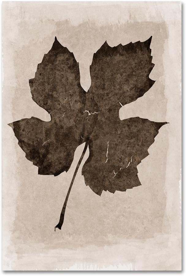 Trademark Fine Art ALI16594-C2232GG Sepia Grape Leaf
