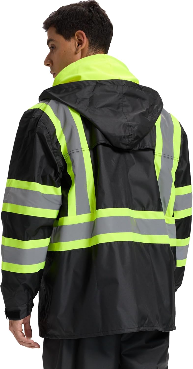SRsafety High Visibility Rain Gear, Class 3 High Visibility Work Rain Gear for Men, Construction Rain Suits - Image 7