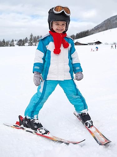 Miniatura 6 de Boao Snow Mittens Winter Ski Mittens Waterproof Warm Cotton-Lined Gloves for Kids