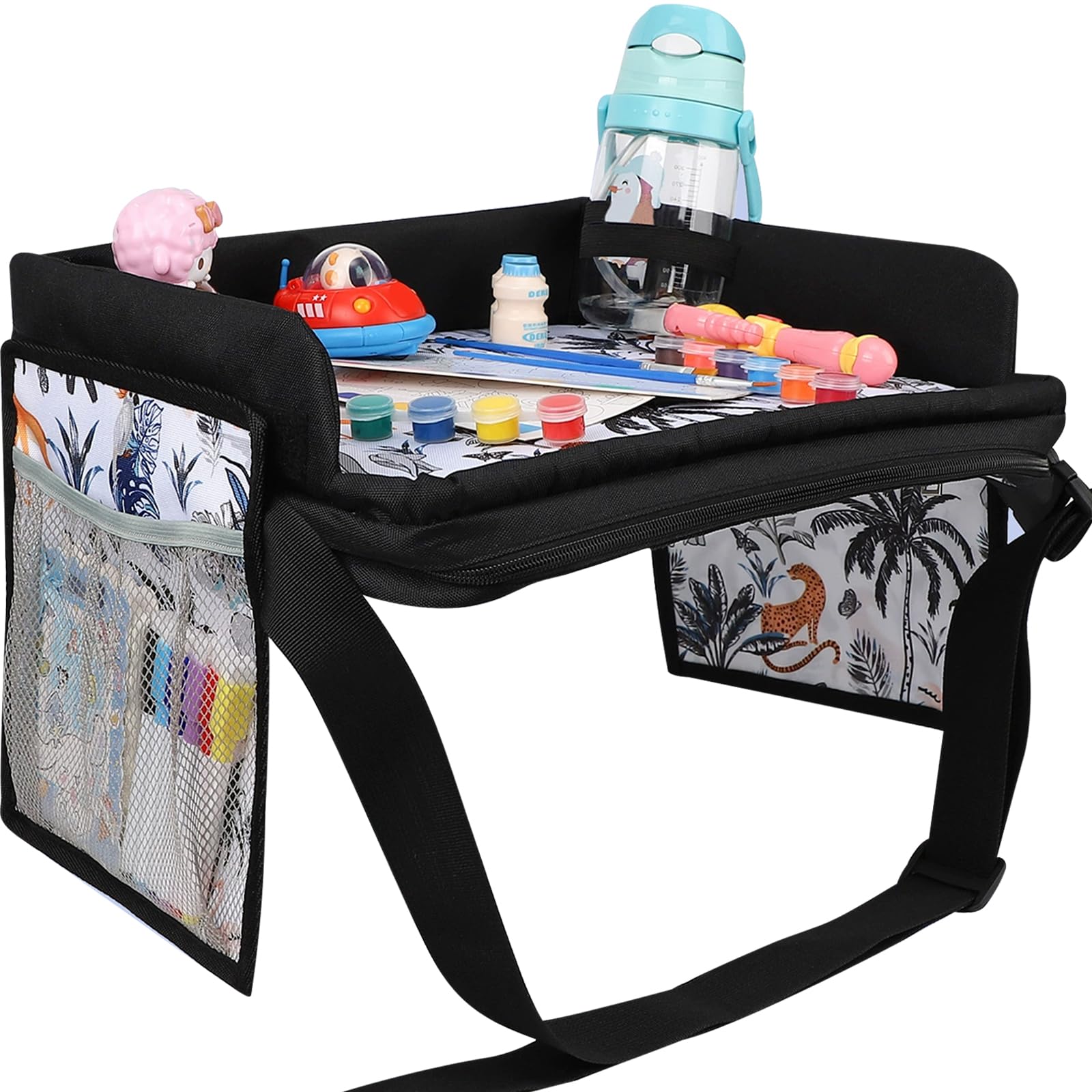 Kinder Knietablett Reisetisch,Kinder Reisetisch mit Zeichenbrett, Reisetablett Kindersitzfür Wasserdichtes Kindertisch,Autotisch für kind rücksitz
