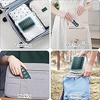 Vista 5 de Organizador semanal de píldoras 4 veces al día, caja de píldoras de 7 días 4X, estuche de píldoras portátil para viajes