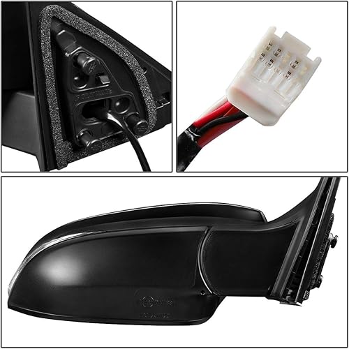 Miniatura 4 de DNA Motoring OEM-MR-TO1321317 Estilo de fábrica Powered+Heated+Turn Signal Espejo de la puerta lateral derecha Compatible con Toyota Highlander 14-16