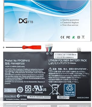 DGFTB FPCBP410 FMVNBP230 FPB0304 New Laptop Battery Replacement for Fujitsu Lifebook U554 UH554 U574 UH574 Series with High Cells 14.8V 48WH/3300mAh