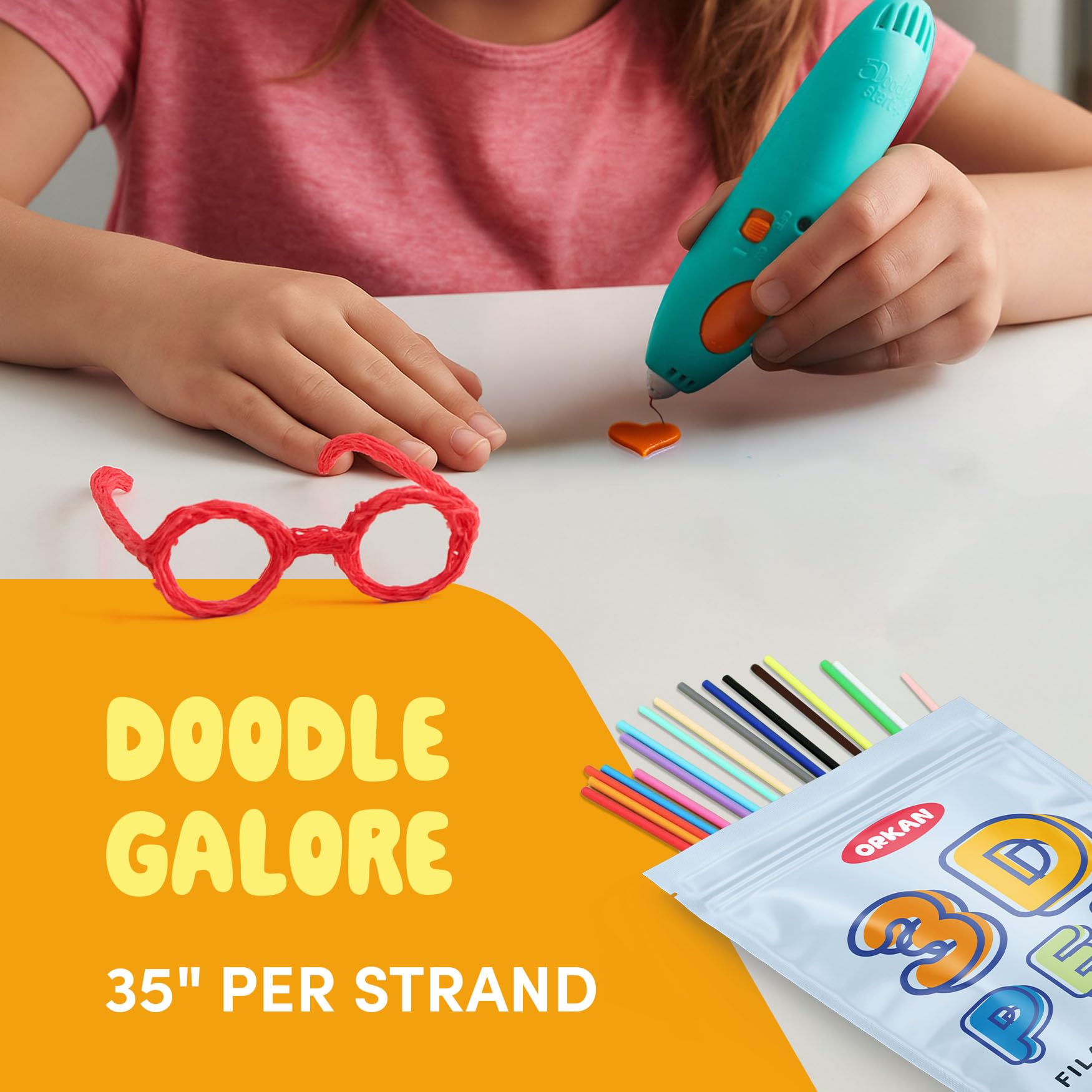 3D Pen Filament Refills - 15 Rainbow Colors -4 3D Pen Filament Refills - 15 Rainbow Colors -4