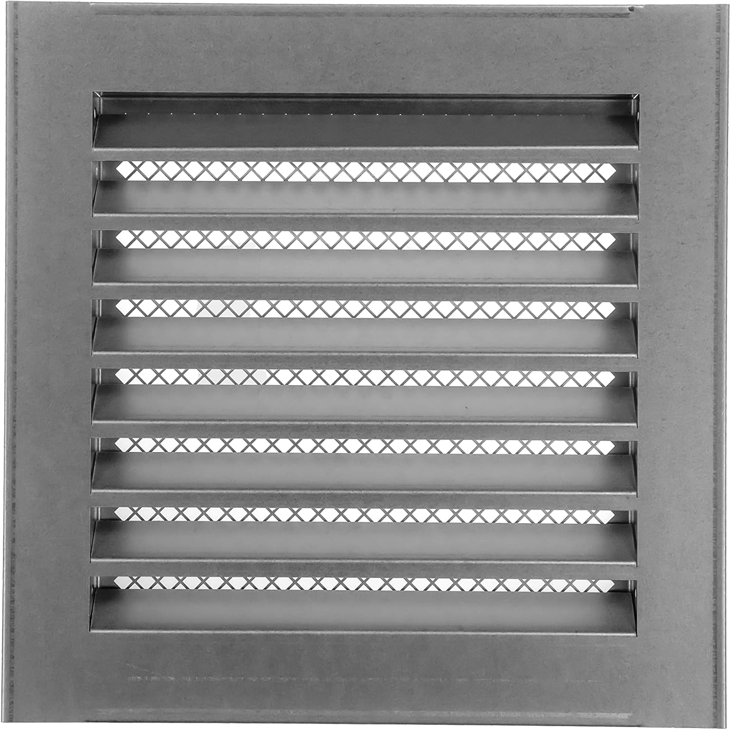 Vent Systems 8” x 8” Inch Galvanized Steel Soffit Vent Cover – Square Louvered Air Vent Grille with Built-in Mesh Screen and Flange – Heavy-Duty HVAC Register for Wall, Ceiling – Indoor & Outdoor Use
