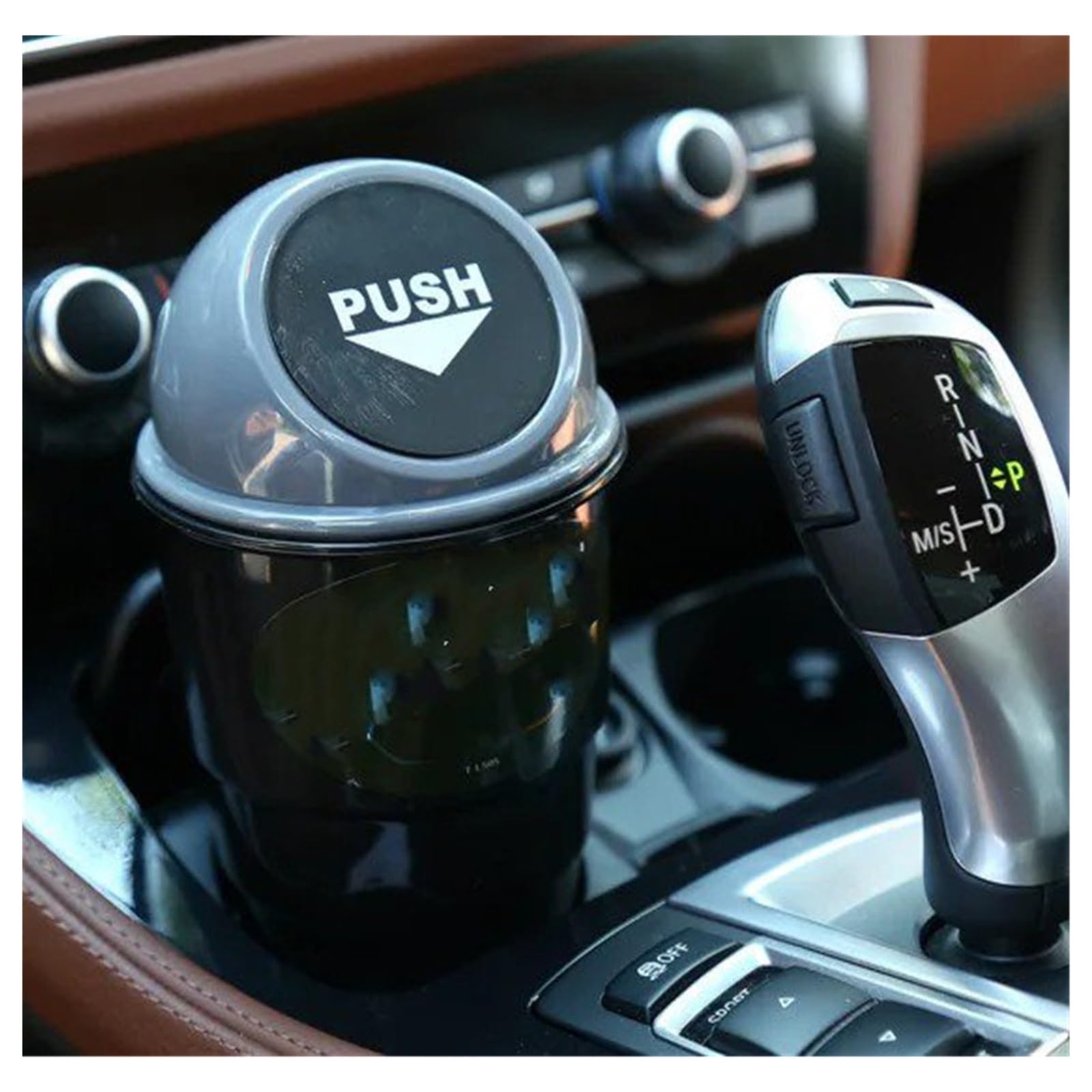 Tntgebfvbg Grey Car Bin Car Trash Can Door Seat Back Garbage Storage Creative Water Cup Holder Bucket Cars Rubbish Bins(Grey)