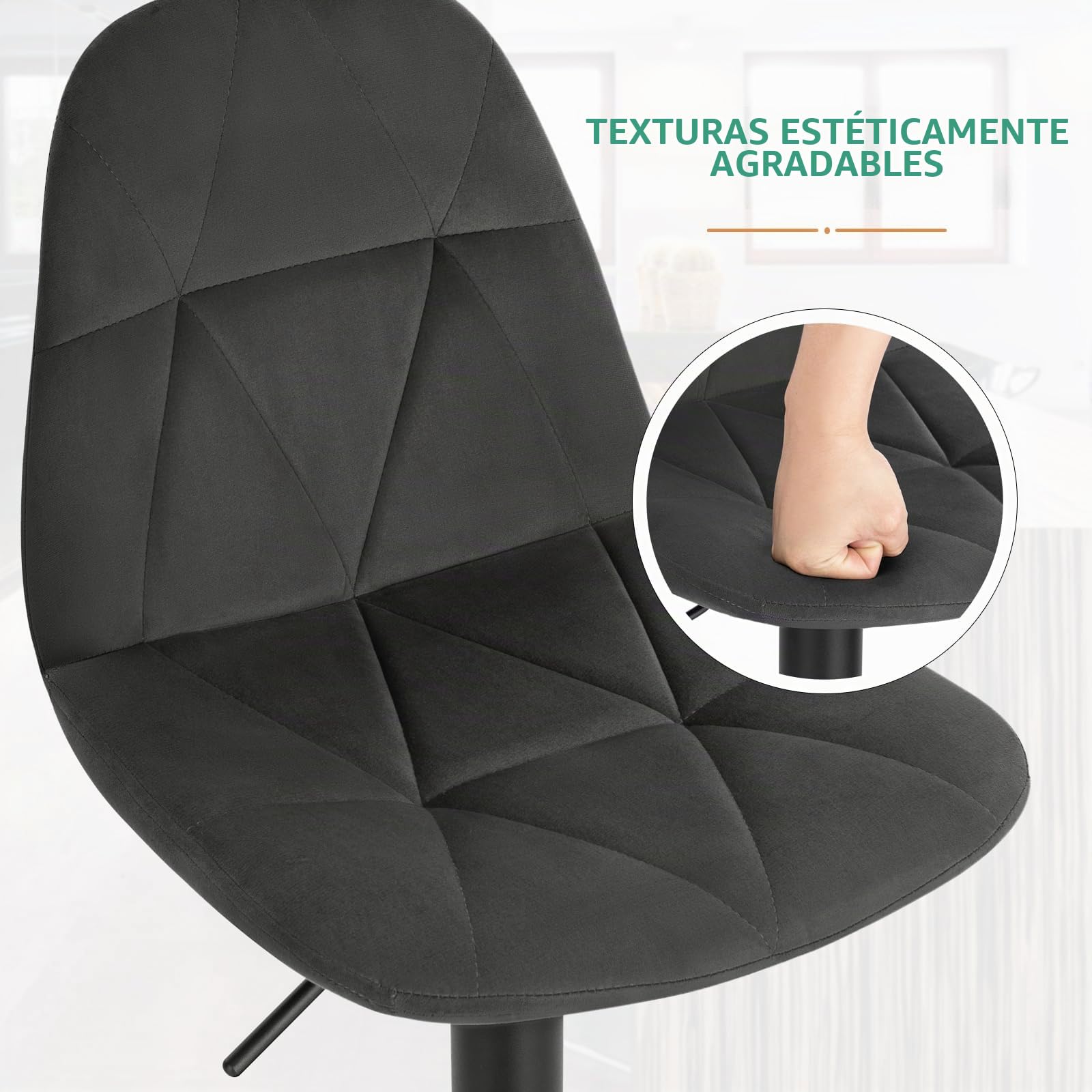 Lestarain Taburetes Altos de Cocina con Respaldo