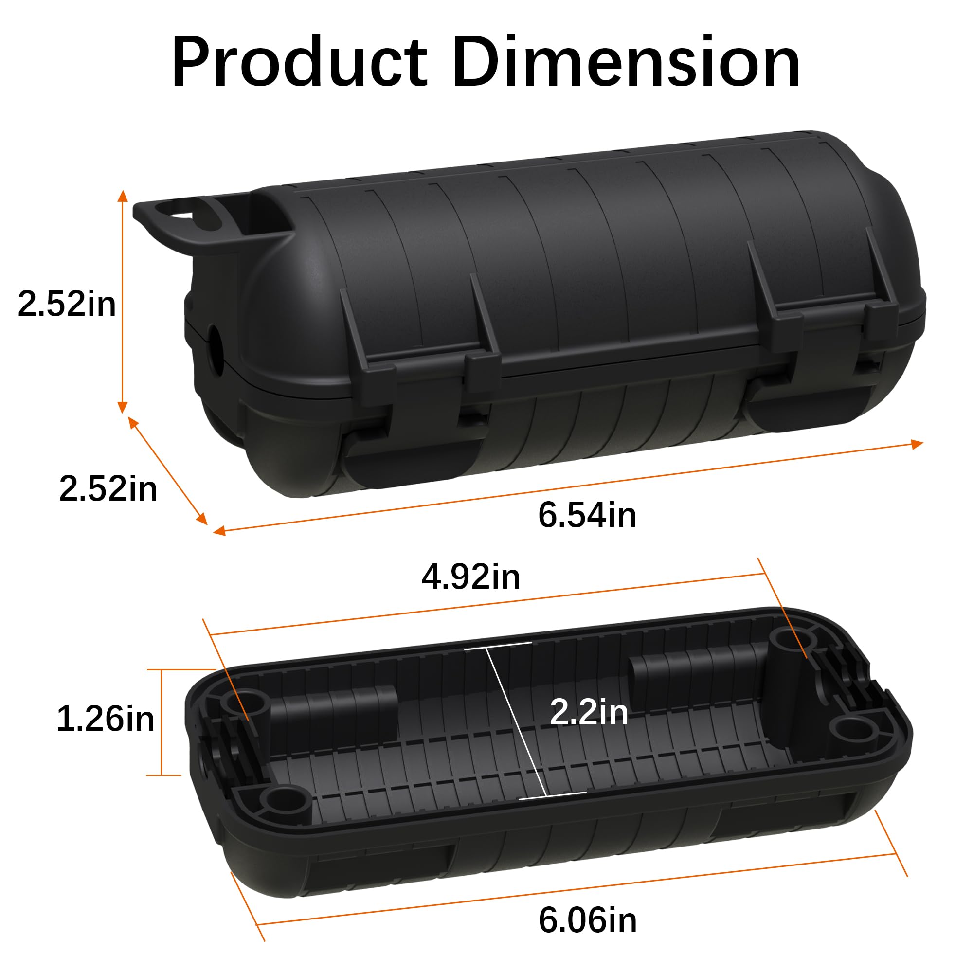 Copertura per cavo di prolunga per esterni, confezione da 8 pezzi, protezione impermeabile IP54, scatola di collegamento elettrico, copertura di sicurezza per presa elettronica, luce festiva, nero