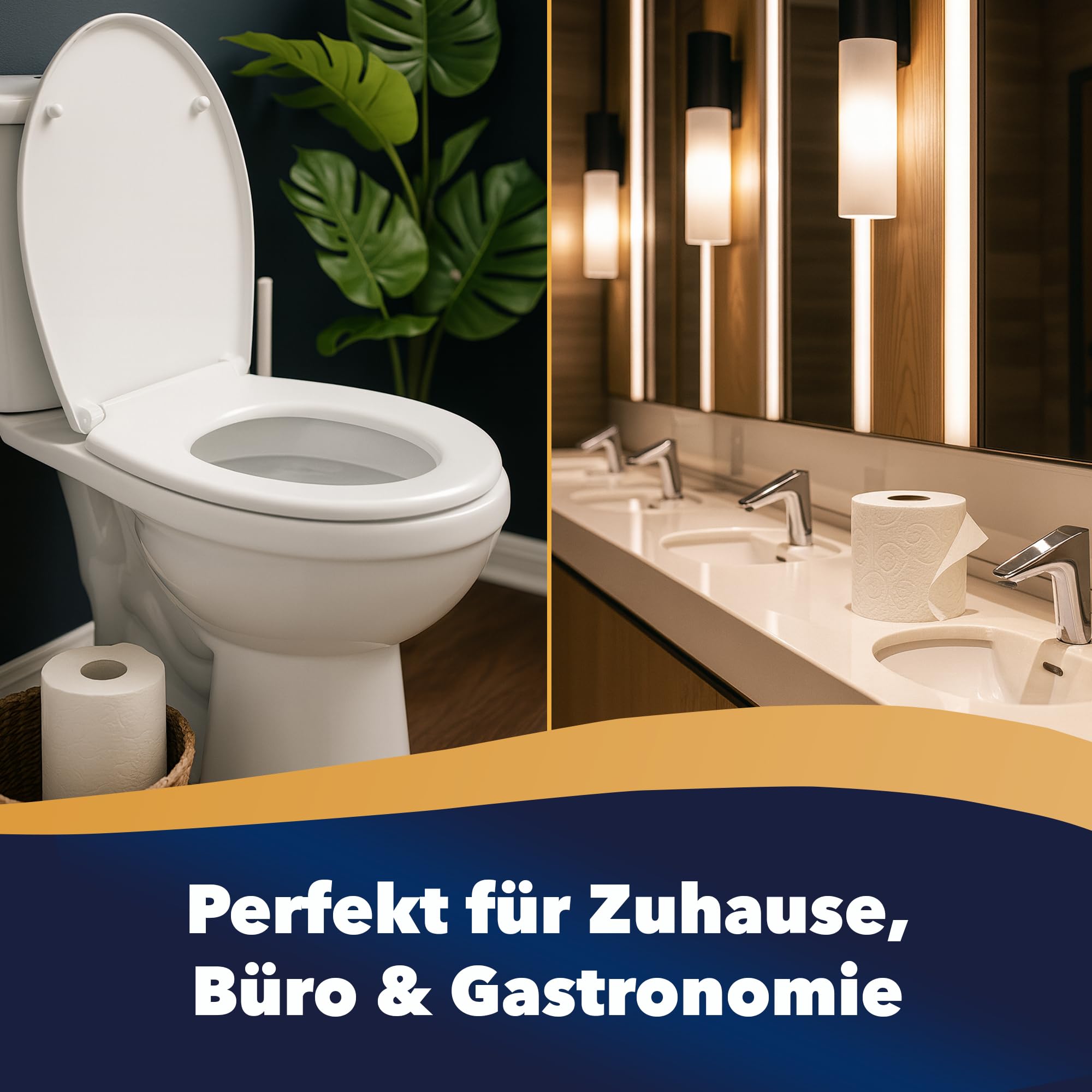 AQUA Triple Soft Toilettenpapier- 64 Rollen WC-Papier - 3-lagig