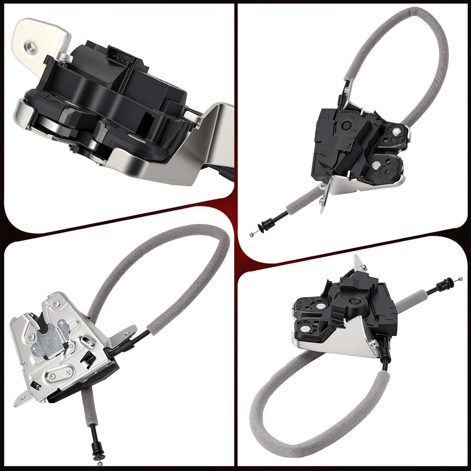 4Pins Trunk Lock Latch Compatible with Tesla Model S Model X 2012-2021 Replace 600665400B 6006654-00-B Rear Trunk Lid Tailgate Latch Lock
