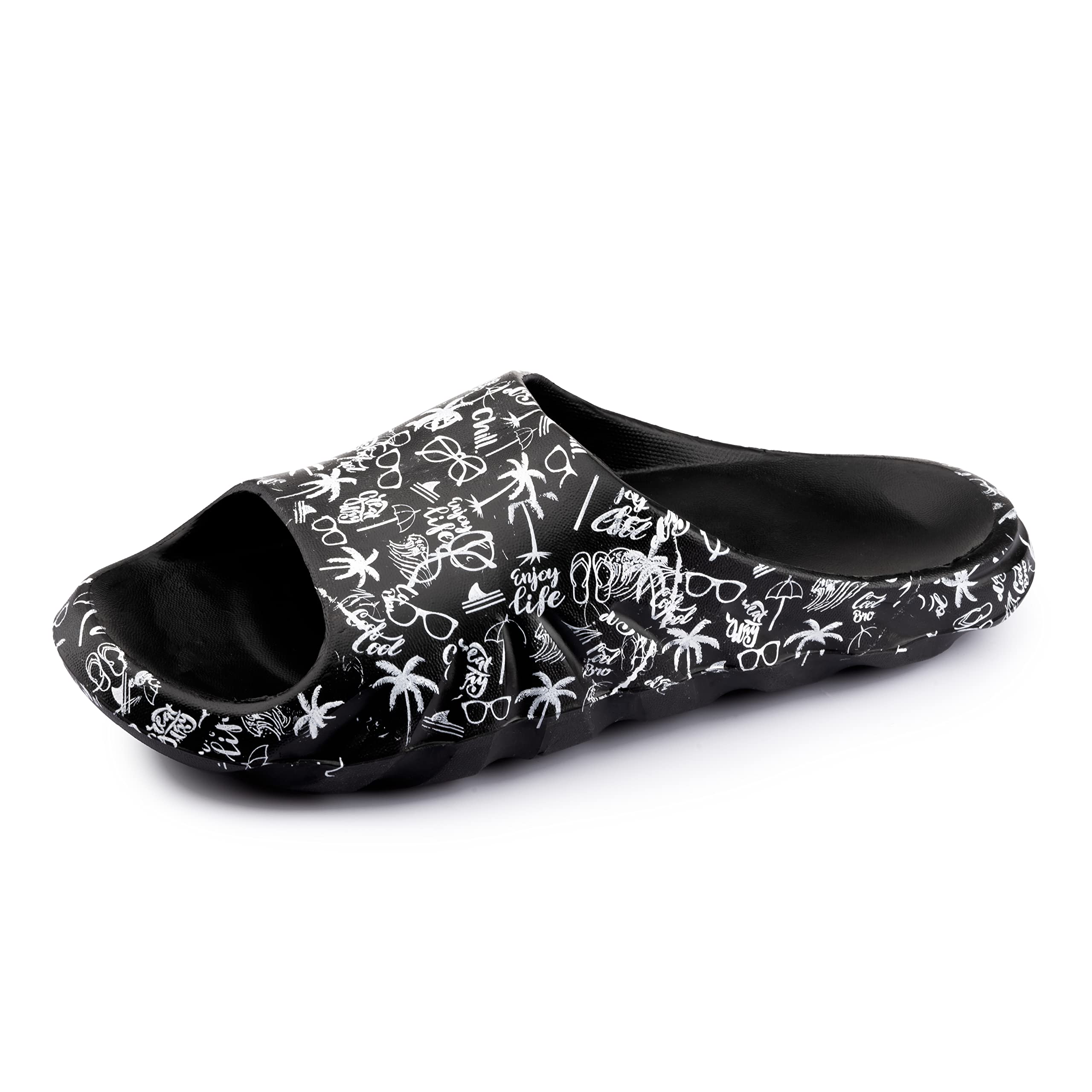 Kraasa Textured Slides for Men | Indoor and Outdoor Slides Black UK 7 (B0C3CYNLDG) Amazon Price History, Amazon Price Tracker