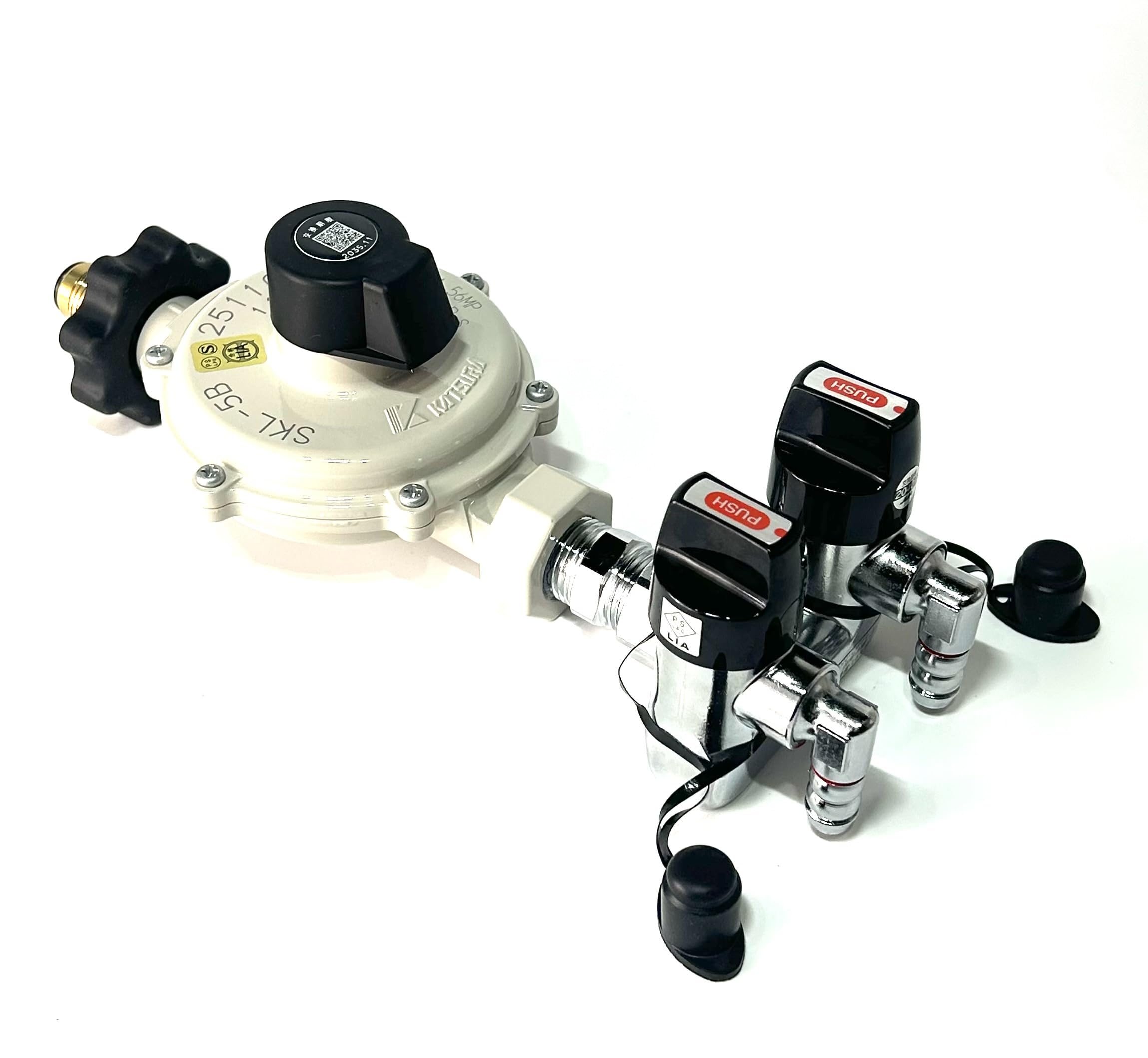 Amazon | 桂精機製作所 二口(ｵﾝ・ｵﾌ)ヒューズガス栓 ホースエンド式