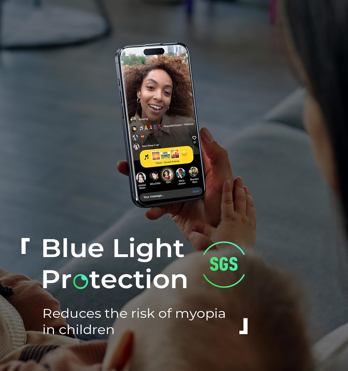 LISEN Vetro Temperato iPhone 15 (6,1") Vetro iPhone 15, 2 Pacchi Anti Luce Blu Pellicola iPhone 15, Capsula Spaziale, Facile da Installare 0.33mm Antigraffio A prova di Esplosione - Immagine 5