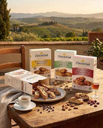 Miniatura 5 de Biscotti tradicional de almendras, Cantuccini d'Abruzzo, Galletas italianas hechas con ingredientes de calidad real, 7.05 oz, 7 oz, L'Oro del Sud
