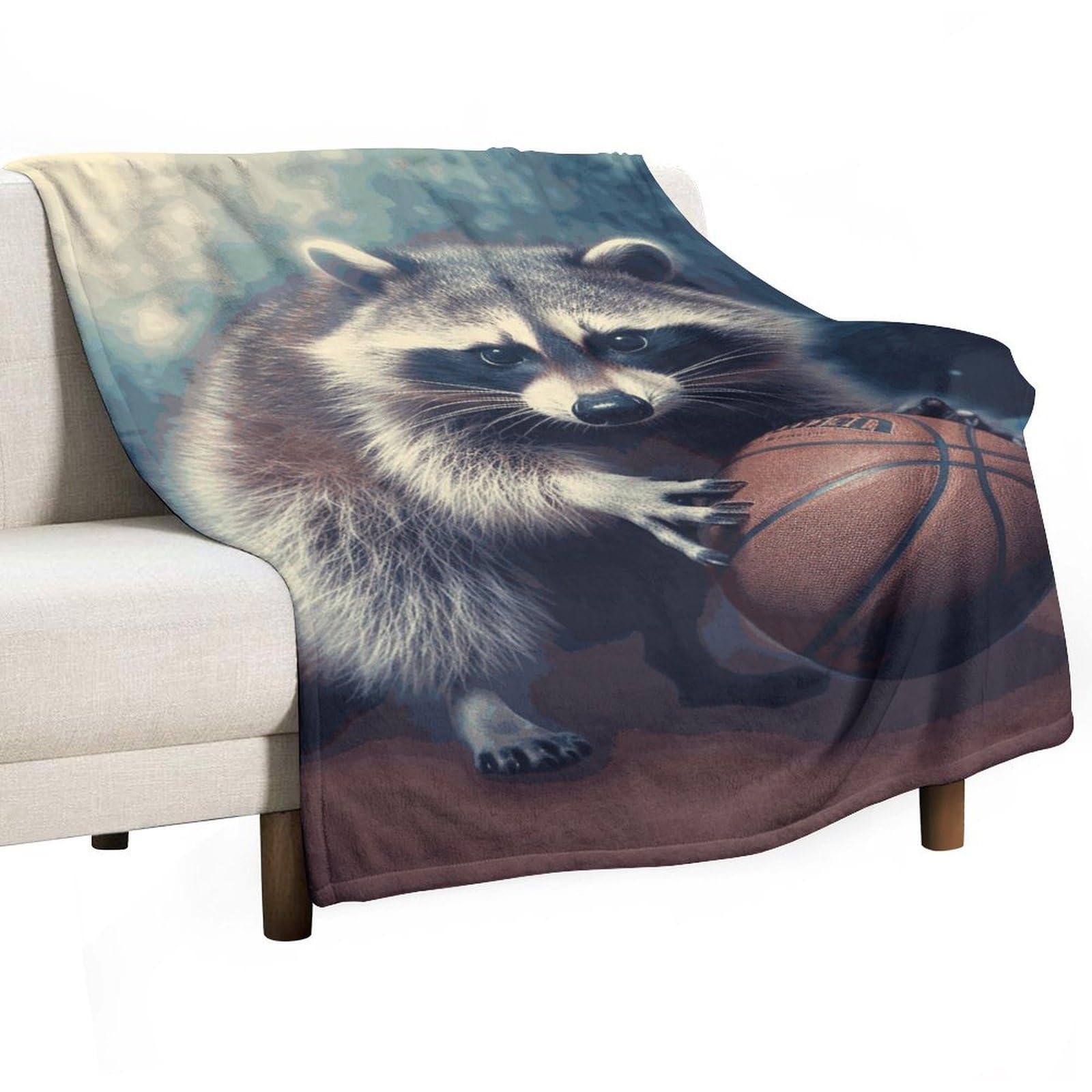 Couverture polaire flanelle raton laveur contre le froid sans lourdeur pour lit