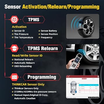 VENU-i Pro TPMS Programming Relearn Tool for Thinkcar & OEM TPMS Sensors