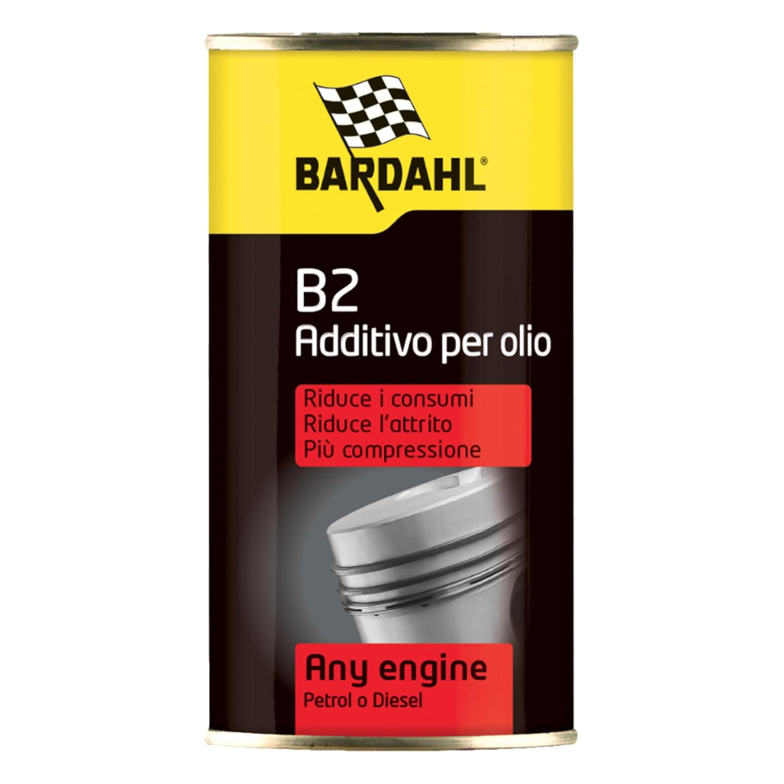 Bardahl - Oil Additive B2, Suitable for all Petrol and Diesel Engines, Improves Engine Performance, 300 ml
