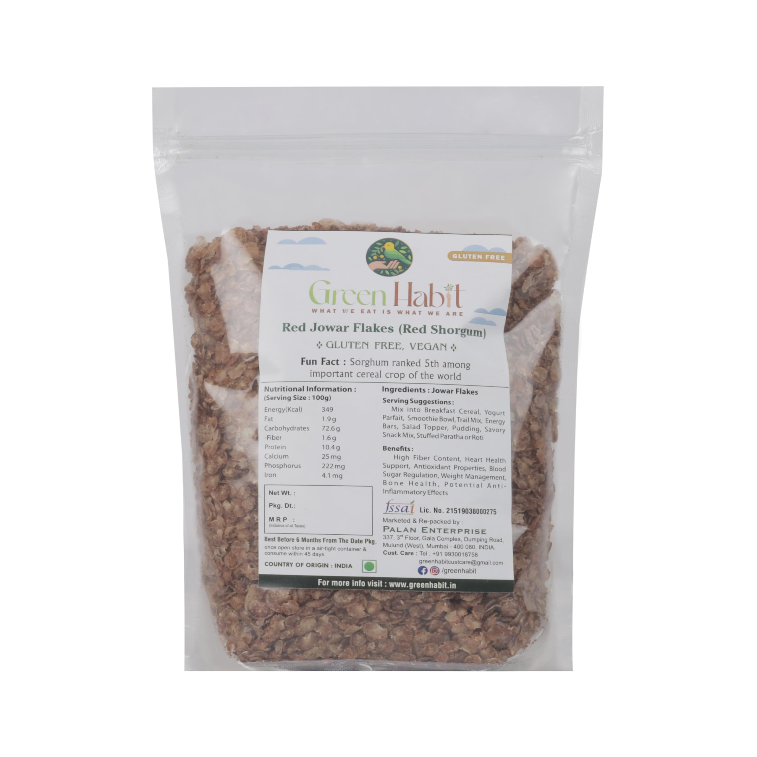 See full amazon price history chart for GreenHabit Millet Flakes - Nutritious and Gluten-Free Sorghum Cereal - High Fiber Breakfast Vegan (Red Jowar Flakes, 500 gm) GreenHabit Millet Flakes - Nutritious and Gluten-Free Sorghum Cereal - High Fiber Breakfast Vegan (Red Jowar Flakes, 500 gm) (B0CTKRCPCX) Amazon Price History, Amazon Price Tracker