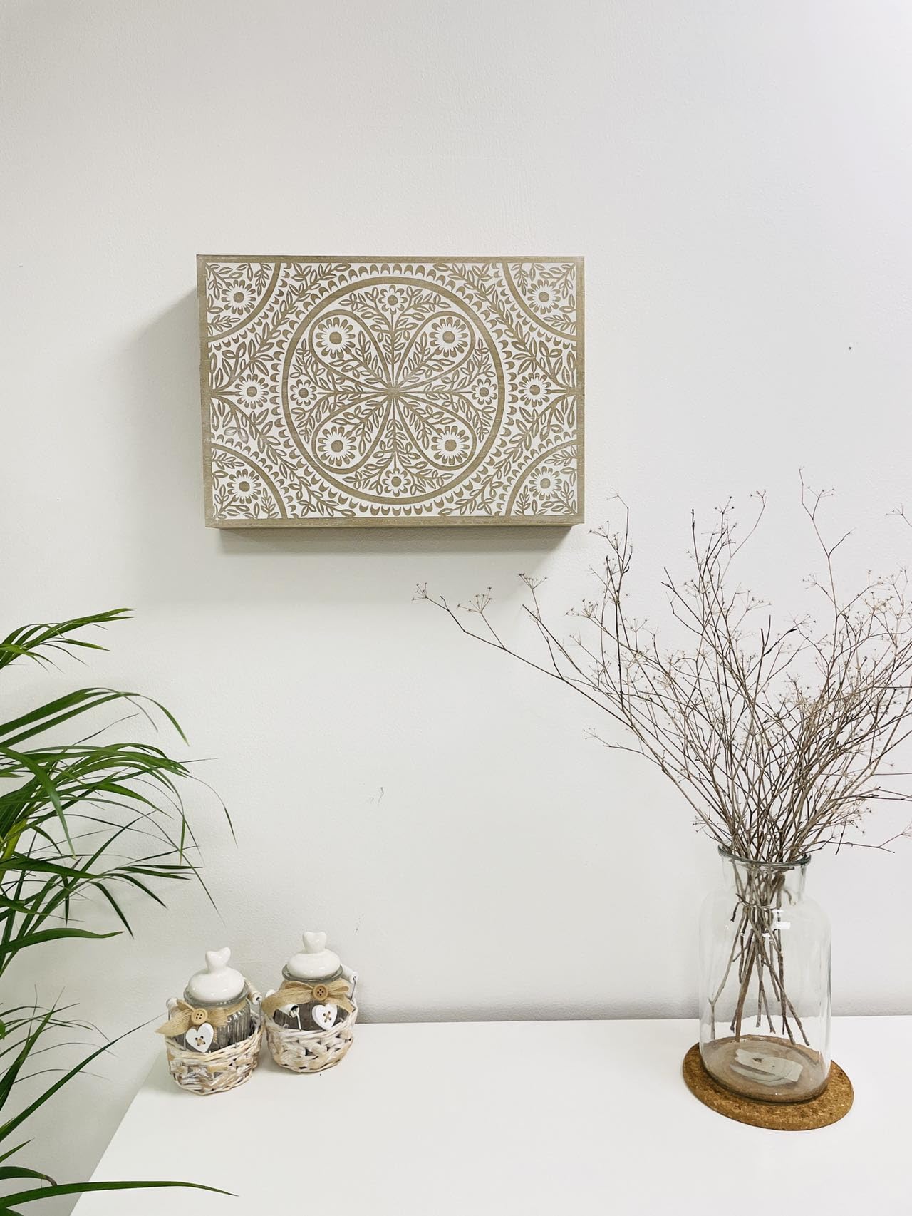 Tapa Contador de Luz Cubre Cuadros Electricos Nórdico de Madera - Mandala