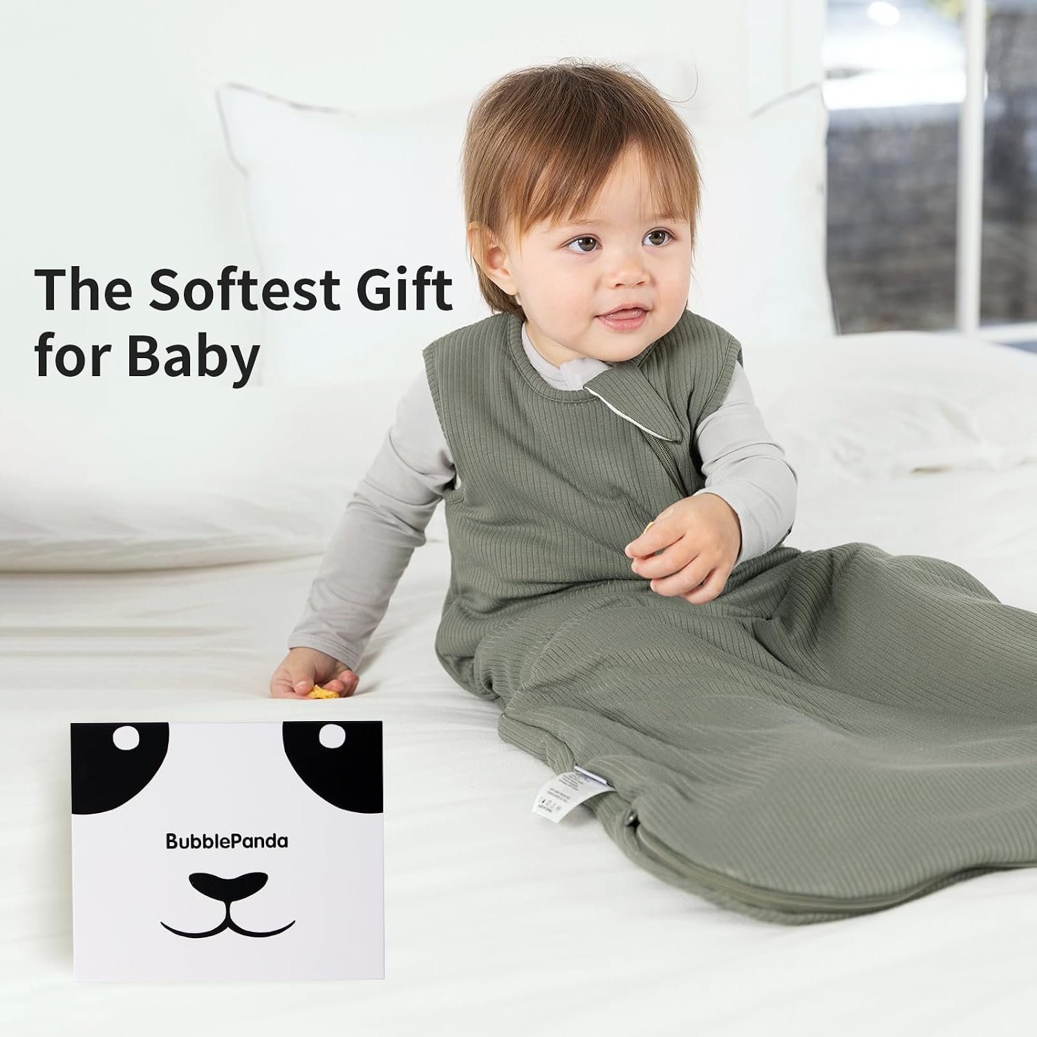 BubblePanda Rayon Made from Bamboo Sleep Sack 2t-3t Supersoft Toddler Sleeping Sack 24-36 Months 0.5 Tog Baby Wearable Blanket with 2-Way Zipper Breathable Lightweight Unisex Sleeping Bag for Babies