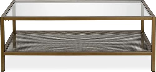 Miniatura 40 de Henn&Hart Mesa de centro redonda de 36 pulgadas de ancho en bronce ennegrecido, mesas de centro modernas para sala de estar, artículos esenciales