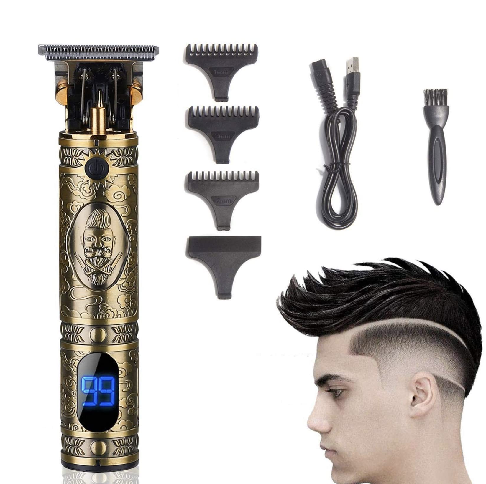 Buy Professional Hair Trimmer, T Blade Trimmer Zero Gapped Baldhead