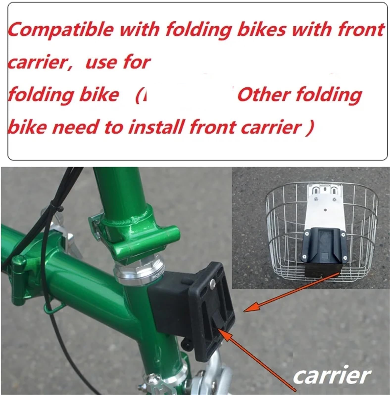 Panier Avant de vélo en Acier Inoxydable
