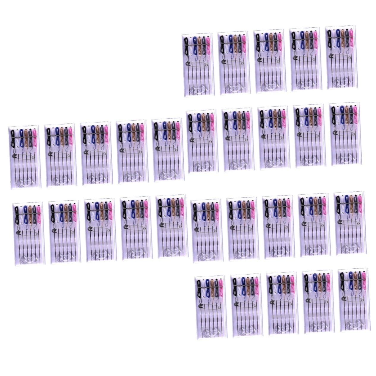 30paquetes Kit De Costura Reutilizable Para Hotel Hilo Agujas y Botones Para Viajes y Manualidades
