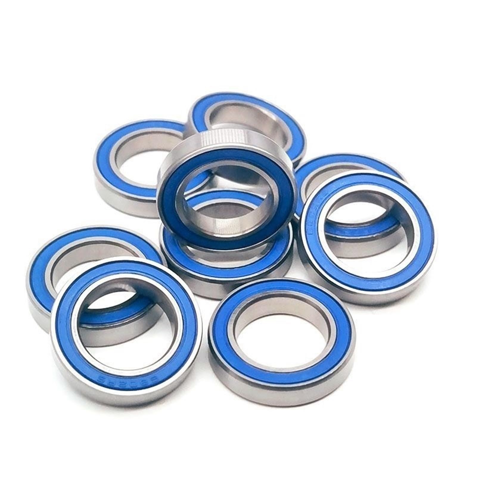 Cuscinetti a sfere a gola profonda 10 pezzi 6802 2RS cuscinetto 15x24x5 mm parti di riparazione perno bicicletta 6802 2RS cuscinetti a sfera 6802-2RS blu sigillato