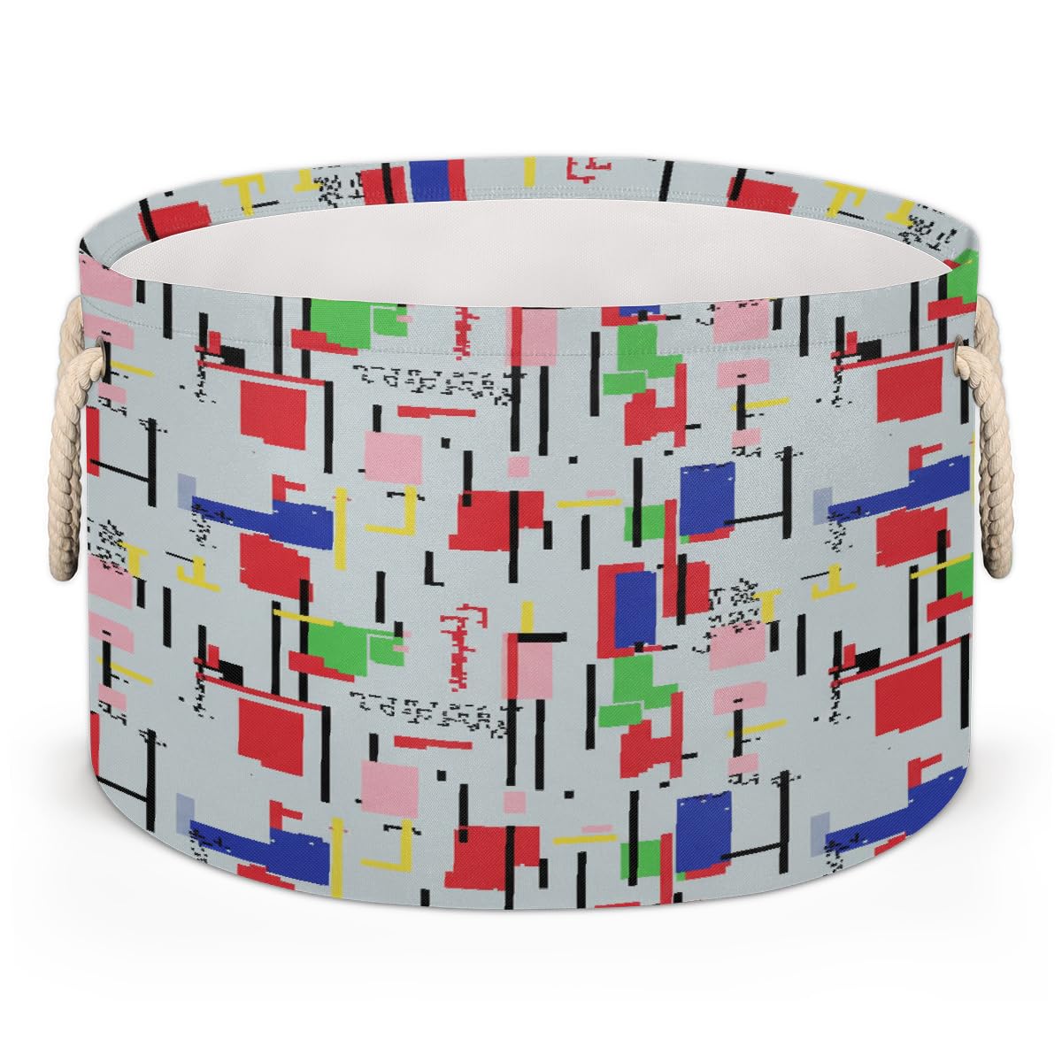Boîte à linge ronde pliable contre le désordre : grand panier de rangement 50cm