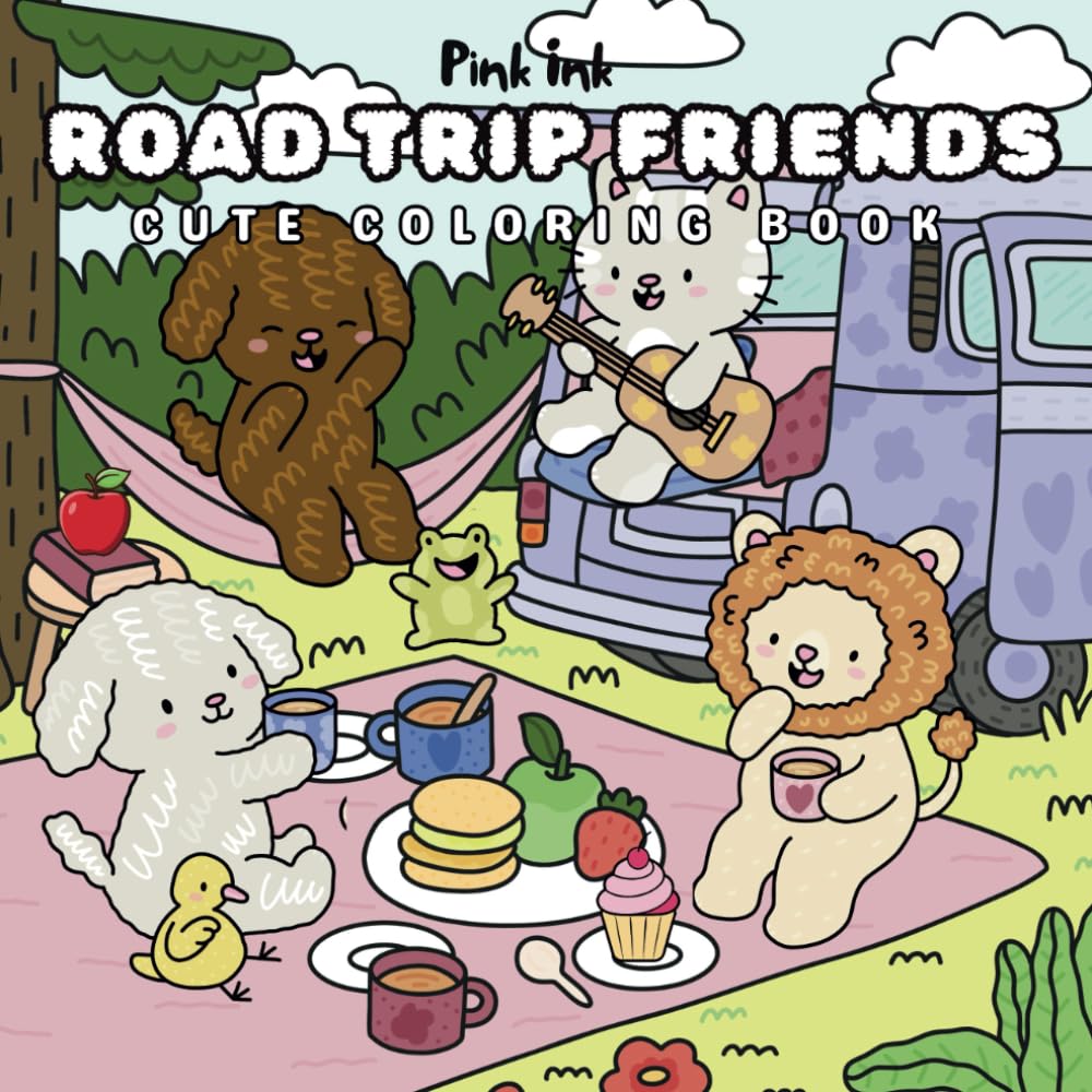 ROAD TRIP FRIENDS: CUTE COLORING BOOK