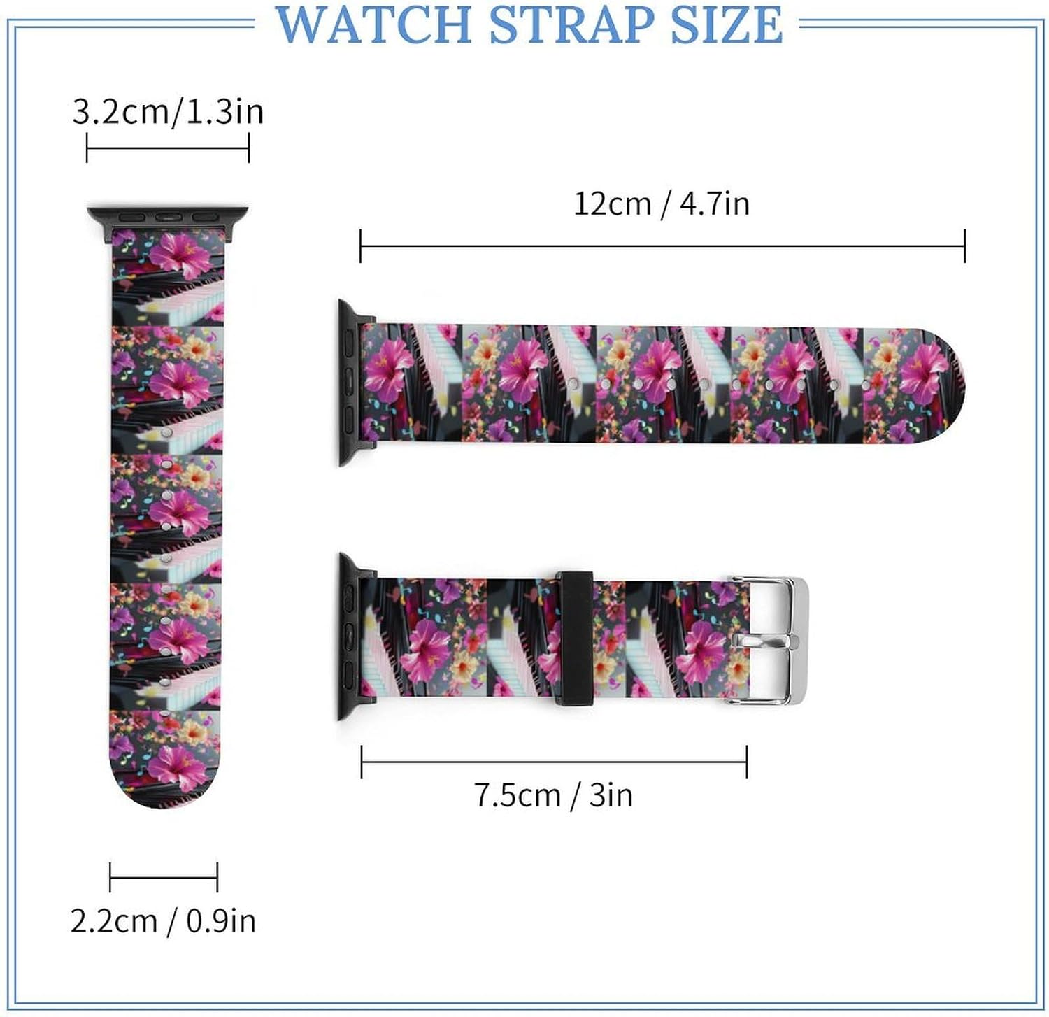 Piano Music Notes Watch Bands Replacement Watch Straps image 2