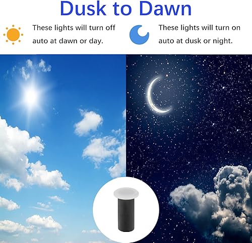 Miniatura 9 de Kit de luces LED que cambian de color con transformador y control remoto, paquete de 10 luces IP67 impermeables 1.77 pulgadas, 12 V, bajo voltaje,