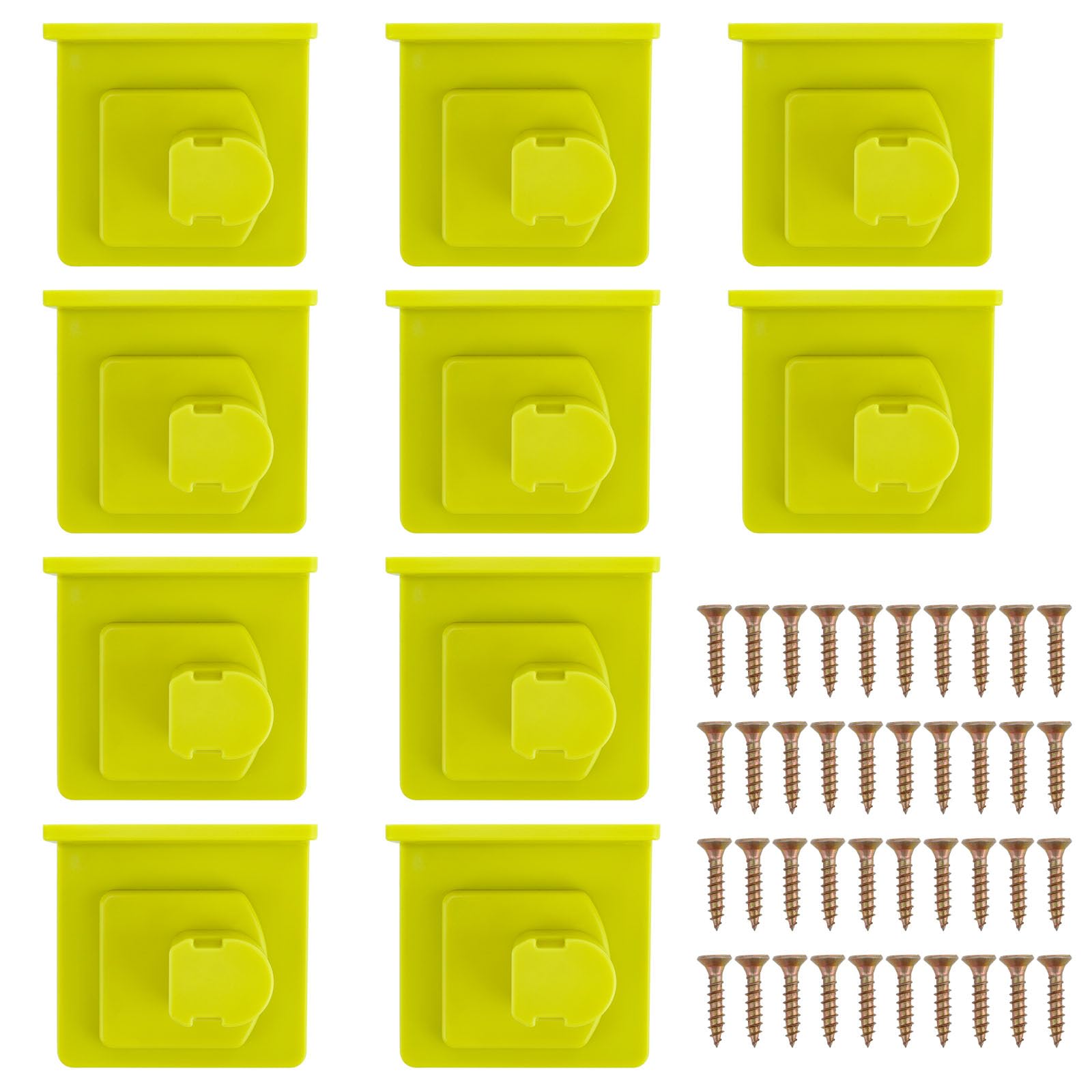 Lot de 10 supports à outils électriques pour Ryobi - Support mural durable avec 40 vis - Supports de rangement pratiques compatibles avec Ryobi 18 V