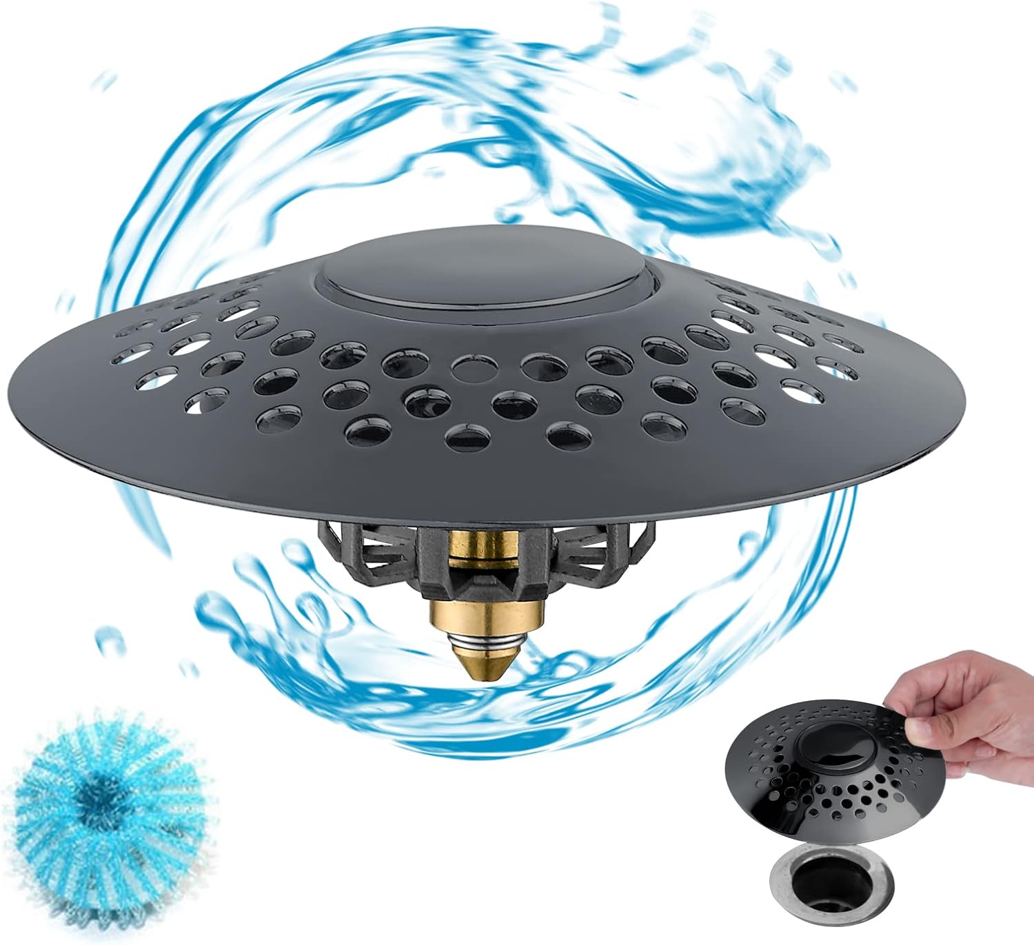 SLAKOZYT Universal Bathtub Stopper with Cover Hair