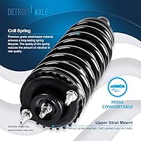 Vista 331 de Detroit Axle - Kit de suspensión delantera de 10 piezas para Chevy Aveo Aveo5 Pontiac G3 Wave 2 Ready Struts Assembly 2 Enlaces de barra